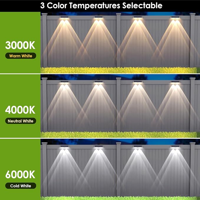 2 Pack Solar Fence Lights - Image 2
