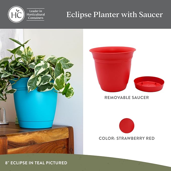 The HC Companies 10 Inch Eclipse Round Planter Pots - Image 2