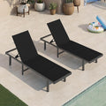 Aluminum Outdoor Lounge Chairs Set of 2, Pool Lounge Chairs by Oasbira