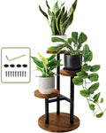 AUGOSTA 3 Tier Plant Stand, Tall Metal Wood Shelf Holder by AUGOSTA