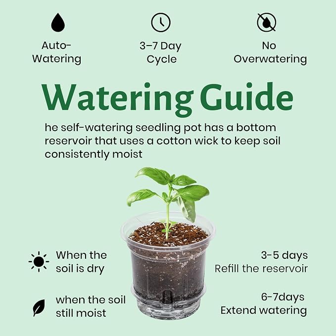 20 Pack 5 Inch Clear Self Watering Plant Pots - Image 6