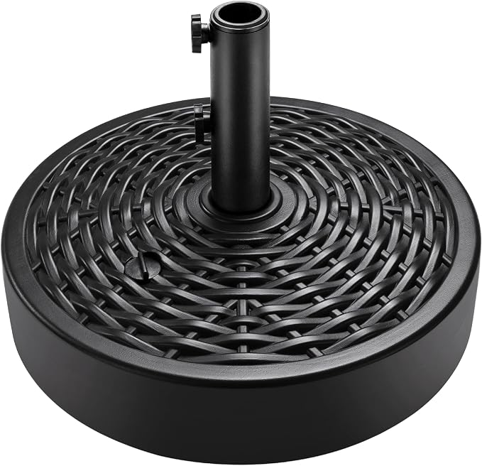 Best Choice Products Fillable Umbrella Base Stand, Round Faux Wicker Plastic by BestChoiceProducts