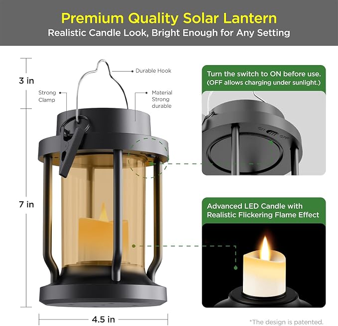 Solar Lantern Outdoor & Indoor Use – Hanging Solar Lights - Image 5