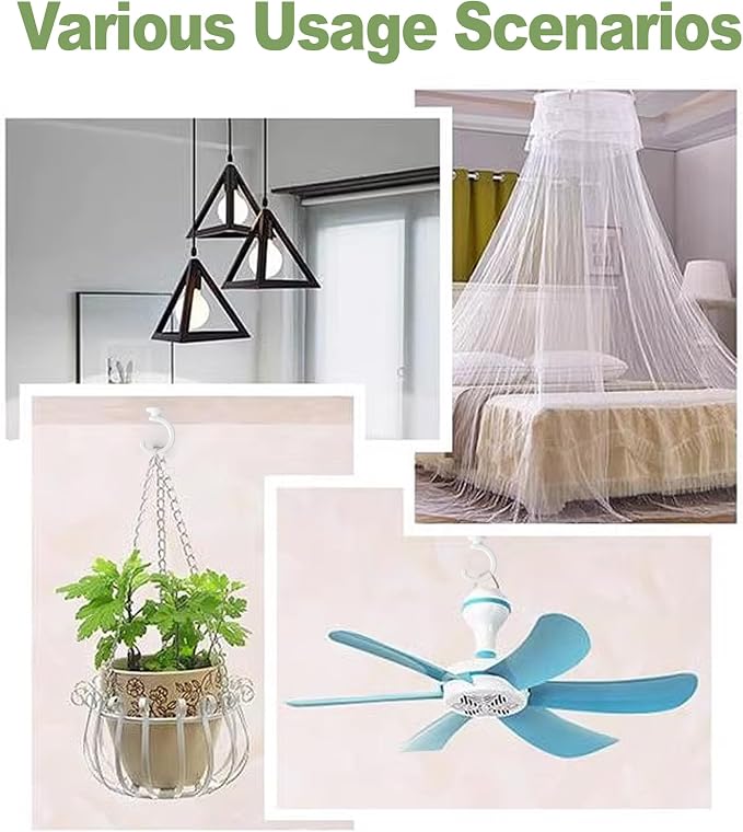 2PCS Ceiling Hooks for Hanging Plants, Heavy Duty Plant Swag Hooks, Hanging - Image 4