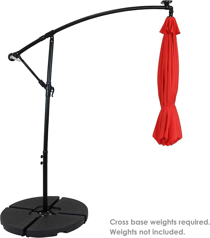 Sunnydaze 10' Solar Offset Patio Umbrella - Image 5