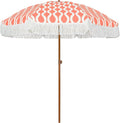 AMMSUN 7ft Patio Umbrella with Fringe Outdoor Tassel Umbrella UPF50+ Premium by AMMSUN