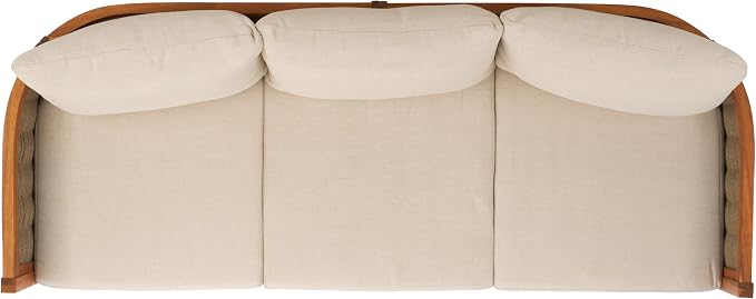 SAFAVIEH Outdoor Collection Amanda Natural Acacia Solid Wood/Taupe Cushion - Image 6