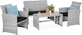 Best Choice Products 4-Piece Outdoor Wicker Patio Conversation Furniture Set by BestChoiceProducts