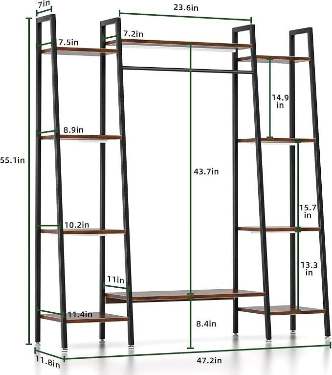 Plant Stand Indoor with Grow Lights, 6 Tiered Metal Plant Shelf, Corner Plant - Image 7