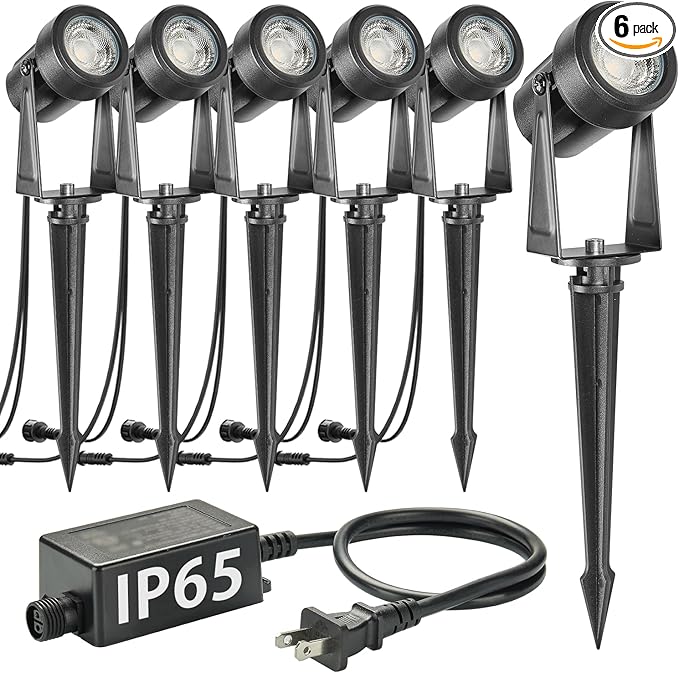 SUNTHIN Outdoor Landscape Lighting, 6 Pack Outdoor Spot Lights by SUNTHIN
