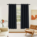 NICETOWN Blackout Black Curtain 72 inches Long, Grommet Thermal Insulated by NICETOWN