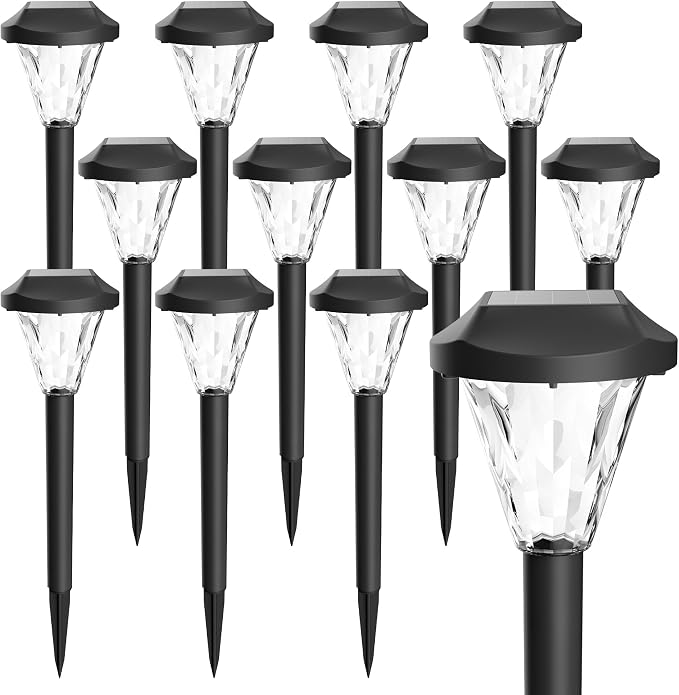 GIGALUMI 12 Pack Solar Lights Outdoor Waterproof, Outdoor Solar Lights - Image 7