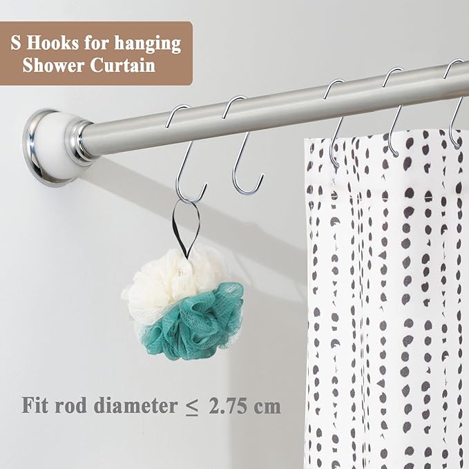 30 Pack 3.7 inch Metal S Hooks Steel S Hooks Plants Hanging Hangers - Image 5