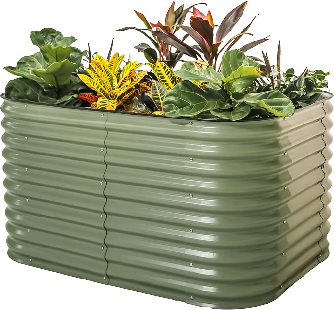 32" Extra Tall Raised Garden Bed Kits, 3.5 x 5 x 2.7ft Raised Planter Box by VegoGarden