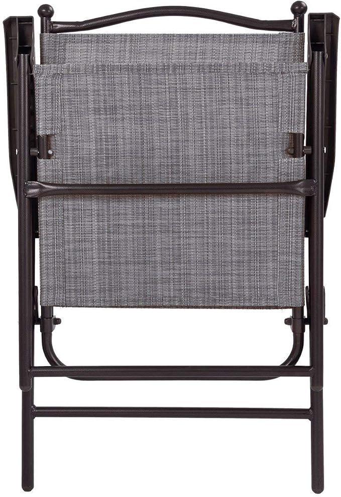 Giantex Set of 2 Patio Folding Chairs, Outdoor Patio Dining Chairs w/Armrest - Image 6