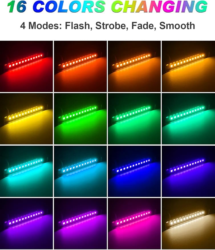 5W RGB Retaining Wall Lights 7 inch LED Hardscape Lighting Color Changing Low - Image 3
