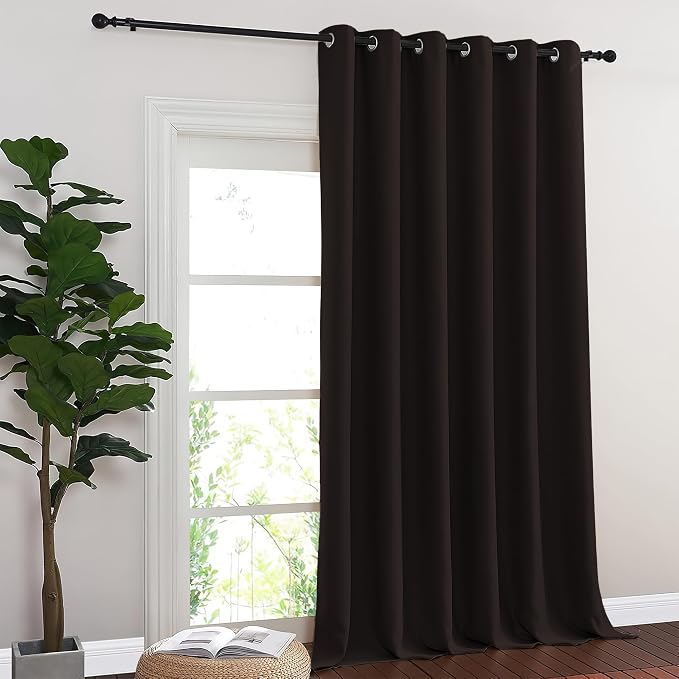 NICETOWN Room Divider Curtain 132 Inches Long, Wide Blackout Sliding Door - Image 8
