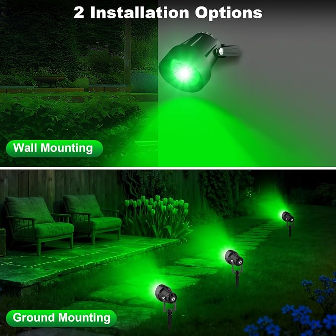 St. Patrick's Day Green Spotlights Outdoor, 14 LED Landscape Lighting - Image 4
