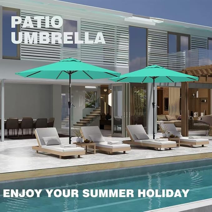AreShark 9 FT Patio Umbrella for Outdoor, Outdoor Umbrella - Image 8