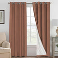 H.VERSAILTEX Linen Blackout Curtains 108 Inches Long 100% Blackout Thermal by HVERSAILTEX