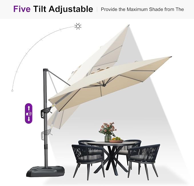 PURPLE LEAF 9'×9' Patio Umbrella - Image 8
