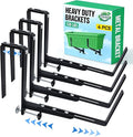 Halatool 4-Pack Heavy Duty Window Box Bracket, Adjustable Wall Mount Planter by HALATOOL