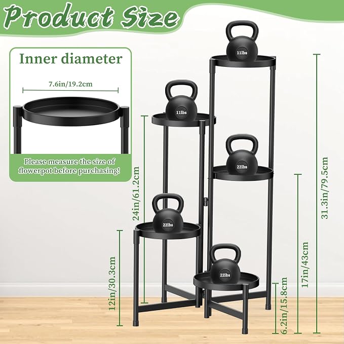 MOKANI Metal Plant Stand Indoor Outdoor - Image 2