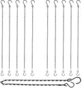 RIFNY Hanging Chains with Hooks, 10 Pieces 24 Inch Black Chain by RIFNY