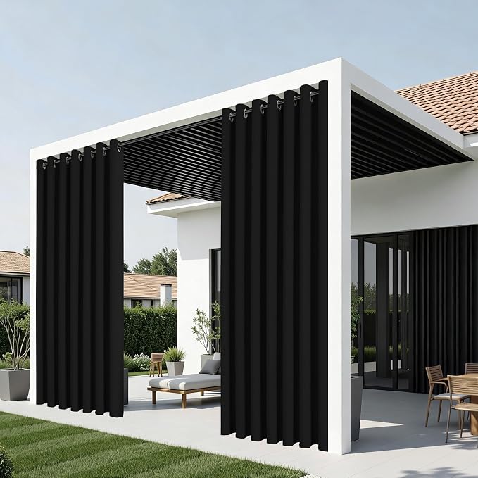 Joydeco Blackout Patio Sliding Door Curtains 90 Inches Long, Grommet Privacy - Image 9