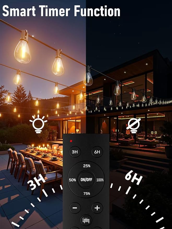 luckystyle 200FT LED Outdoor String Lights - Image 6