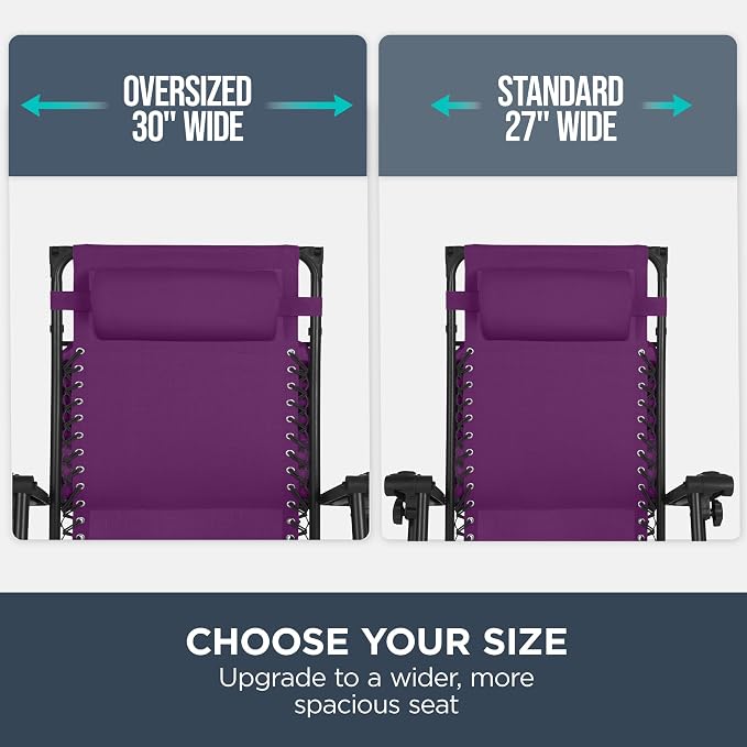 Best Choice Products 30” Wide Folding Zero Gravity Outdoor Recliner Patio - Image 4