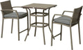 Outsunny 3 PCS Rattan Wicker Bar Set by Outsunny