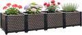 Large Planters for Outdoor Plants 14" Tall Planter Box, Raised Beds for by TooCust