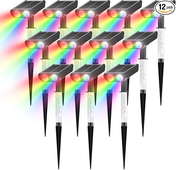 RGB Solar Spot Lights : 2 IN 1 Solar Lights Outdoor by Unknown