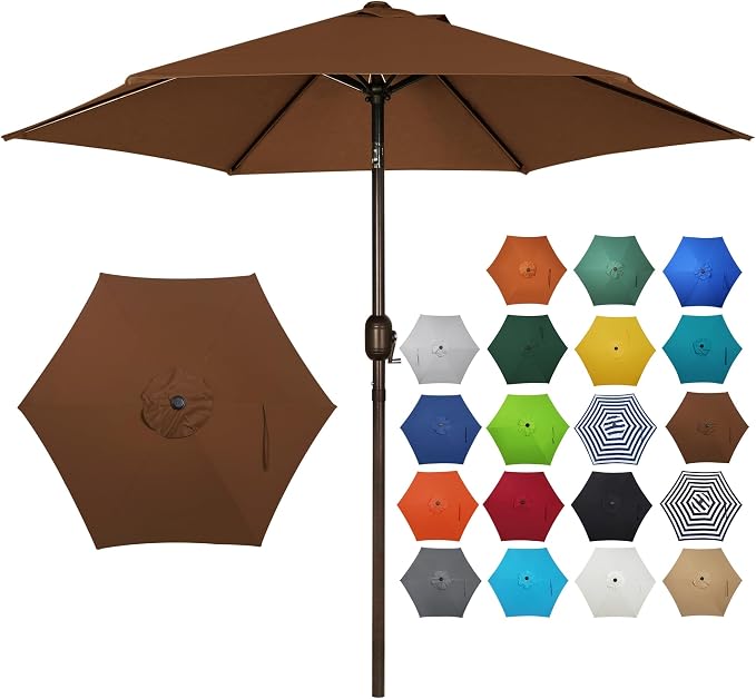 Blissun 7.5 ft Patio Umbrella, Yard Umbrella, Outdoor Market Umbrella by Blissun