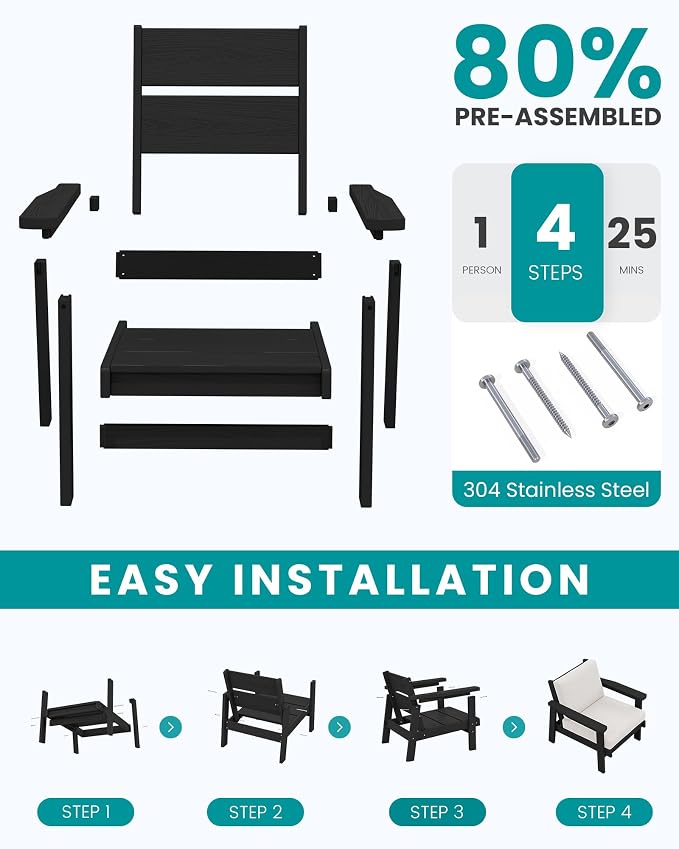 SERWALL Patio Conversation Sets, 7 Piece - Image 8