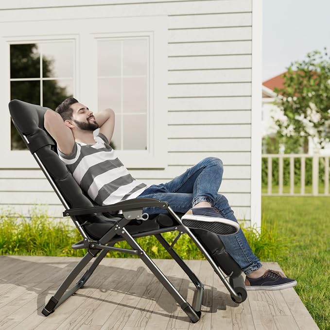 UDPATIO Oversized Zero Gravity Chair Set of 2, 29In XXL Patio Reclining Chair - Image 2