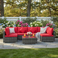 Tangkula 7 Pieces Wicker Patio Furniture Set, All-Weather Outdoor Rattan by TANGKULA