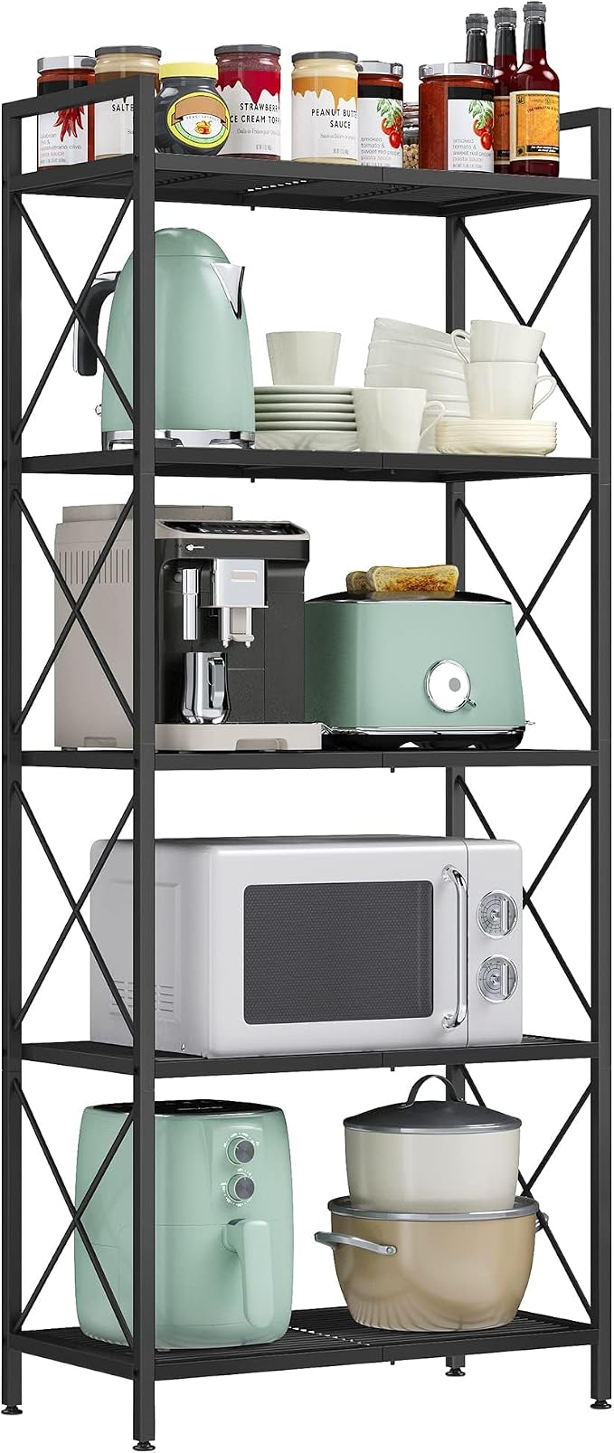 SONGMICS 5-Tier Metal Storage Rack, Shelving Unit - Image 8
