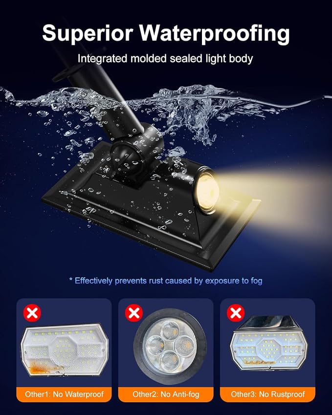 6 Pack Solar Power Spot Lights Outdoor Waterproof LED Dusk to Dawn Landscape - Image 5