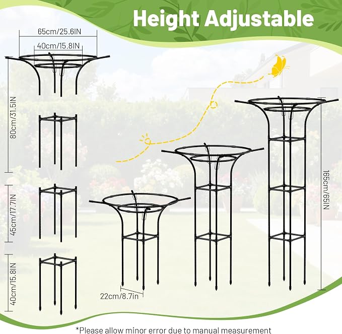 Garden Trellis for Climbing Plants Outdoor, 65 Inch Mushroom Top Trellis for - Image 6