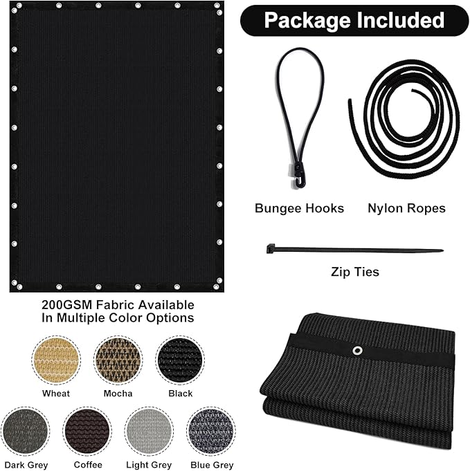 Artpuch 90% Sun Shade Cloth, 4 x 8 FT Pergola Shade Cover Canopy - Image 7