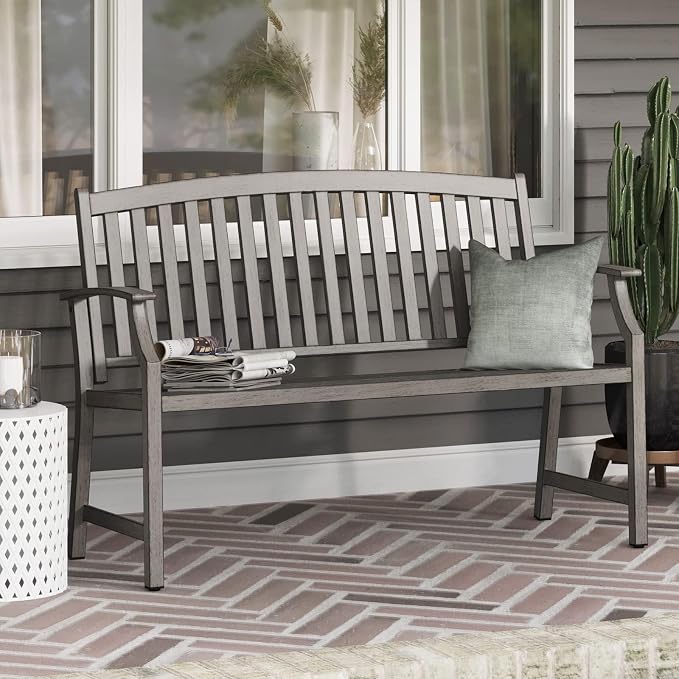 Grand patio Farmhouse Outdoor Bench, Garden Benches - Image 2