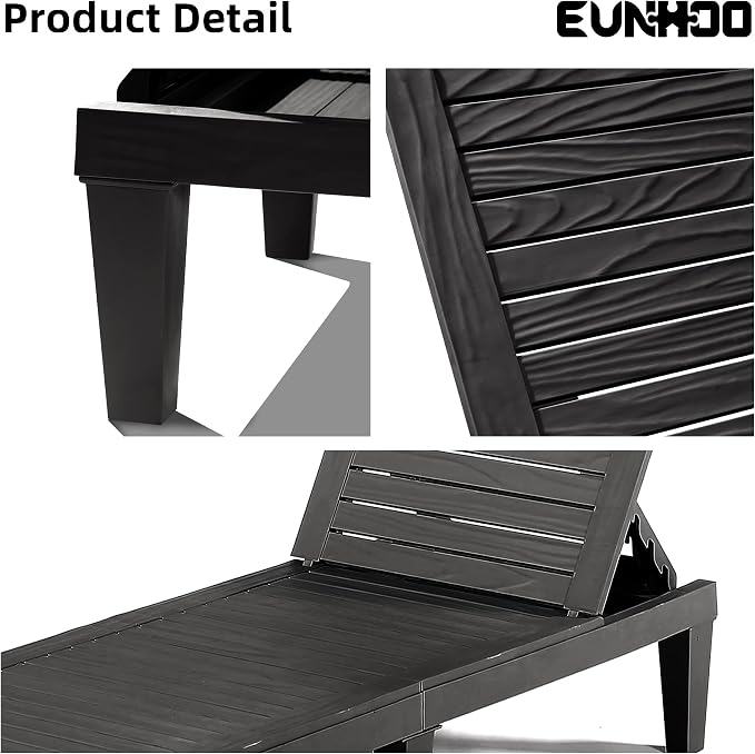 Chaise Lounge Outdoor, Adjustable Pool Lounge Chair - Image 6