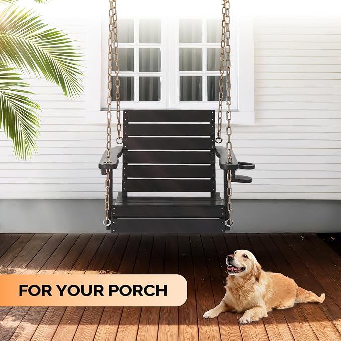 VINGLI Heavy Duty 880 LBS HDPE Porch Swing Outdoor - Image 7