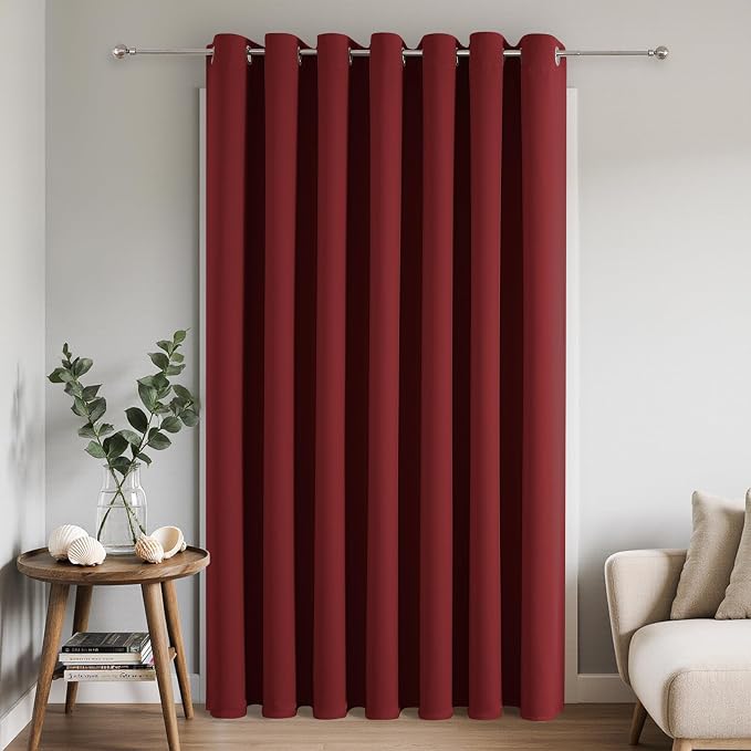 Joydeco Blackout Patio Sliding Door Curtains 90 Inches Long, Grommet Privacy by JOYDECO