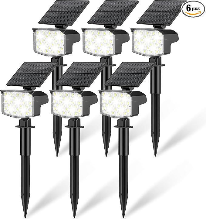 Solar Spot Lights Outdoor Waterproof Adjustable Solar Powered Landscape Lights by NACINIC