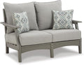 Signature Design by Ashley Outdoor Visola Patio HDPE Loveseat by SignatureDesignbyAshley