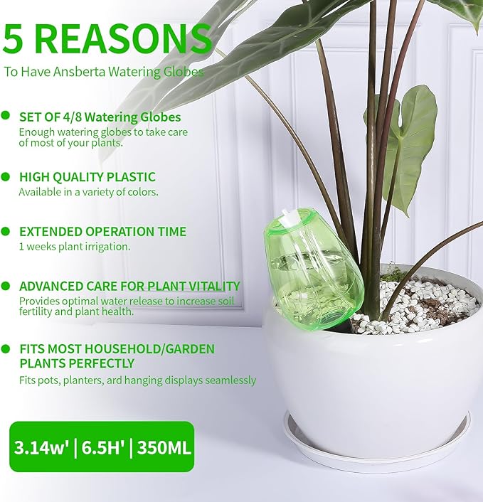 4 Pcs Plant Watering Globes Self Watering Planter Insert Plants Top Fill Water - Image 2