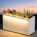 GSK 30" L White LED Metal Planter by GSK